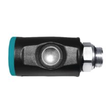 Einhand-Sicherheitsschnellkupplung Aircraft 1/4" AG – Bild 2