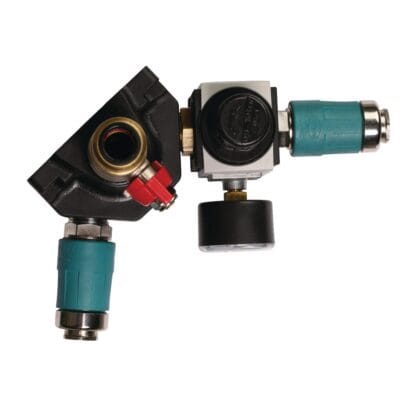 Endverteilerdose mit zwei Sicherheitskupplungen, Absperrhahn und Druckregler Aircraft 12 bar 15 mm – Bild 3